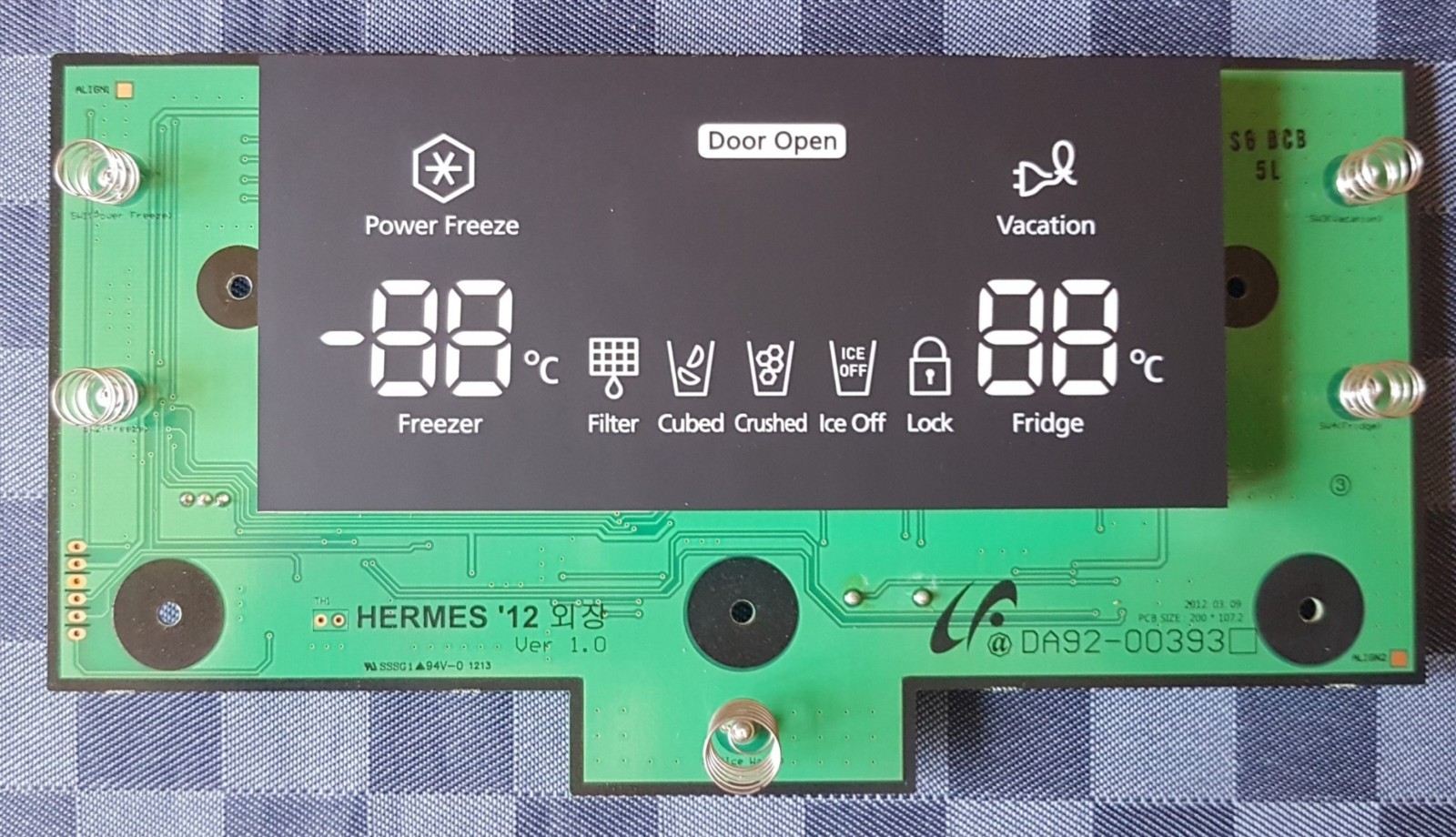 SCHEDA DISPLAY FRIGORIFERO - SAMSUNG  MOD RS7778FHCSR - DA92-00393D