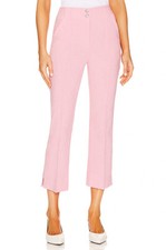 New Veronica Beard Kean Pleated Kick Flare Cropped Pant Peony Womens Size 14