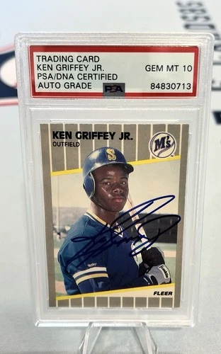1989 Fleer - Ken Griffey Jr RC Autograph PSA 10 Auto-Grade DNA Certified