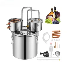 Alcohol Still Water Alcohol Distiller Fast Cooling Dual Condenser Distiller Kit