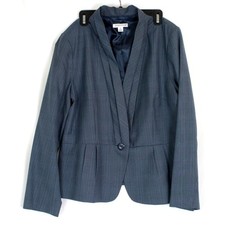 Pendleton Wool Blazer Womens 18 Blue Virgin Wool Career Office Jacket USA