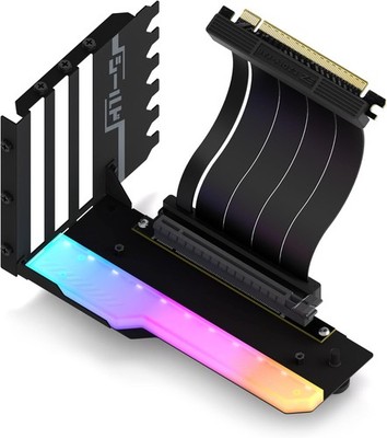 EZDIY-FAB Vertikale GPU Halterung PCIe 4.0 Riser 115mm ARGB Schwarz YIHPI344