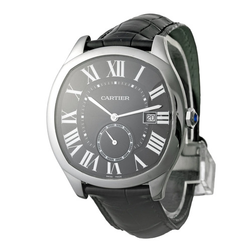 Cartier Drive Black Dial Steel Watch WSNM0009