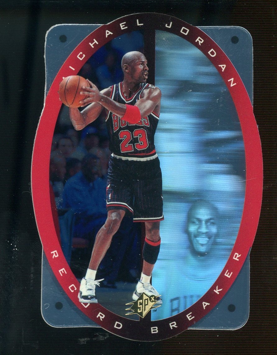 1996 Upper Deck SPx Record Breaker Die-Cut Hologram #R1 Michael Jordan HOF