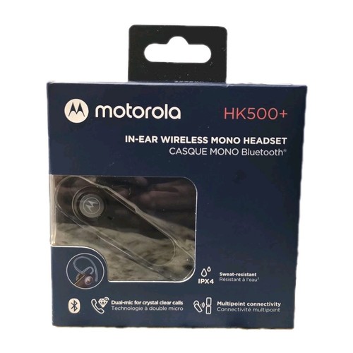 Motorola In-Ear Bluetooth Wireless Mono Headset HK500+ - Black New Sealed! - Picture 1 of 2