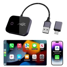 2 in 1 Wireless Carplay Adapter, Converts Wired to Wireless Carplay Dongle