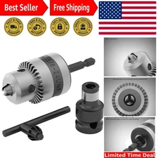 3/8” Drill Chuck with 1/4” Quick Change Hex Drive, Convert Impact Driver Hamm...