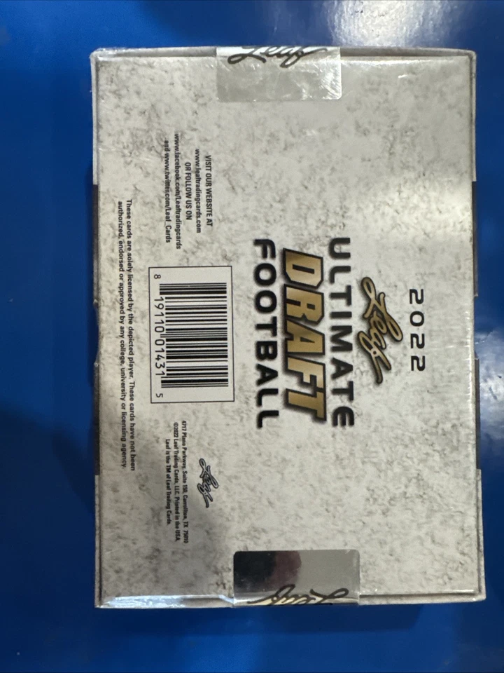 2022 Leaf Ultimate Draft Football Factory Sealed HOBBY BOX - 5 Autos per Box - Image 2 of 2