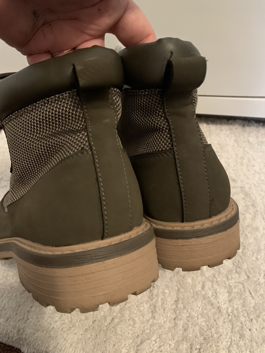Kenneth Cole Reaction Brody Combat Army Green Boots Shoes  display picture 3