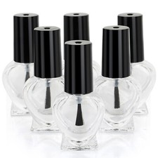 Empty Heart Shaped Nail Varnish Bottles x6 by TRIXES