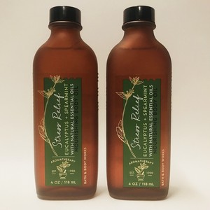 Details About 2 Bath Body Works Aromatherapy Stress Relief Eucalyptus Spearmint Body Oil 4 Oz