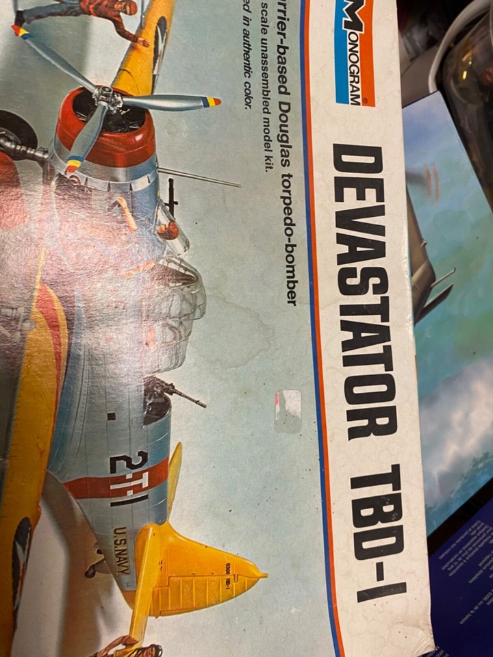 1/48 MONOGRAM DEVASTATOR TBD-1 PLASTIC MODEL KIT # 7575 DOUGLAS TORPEDO ...