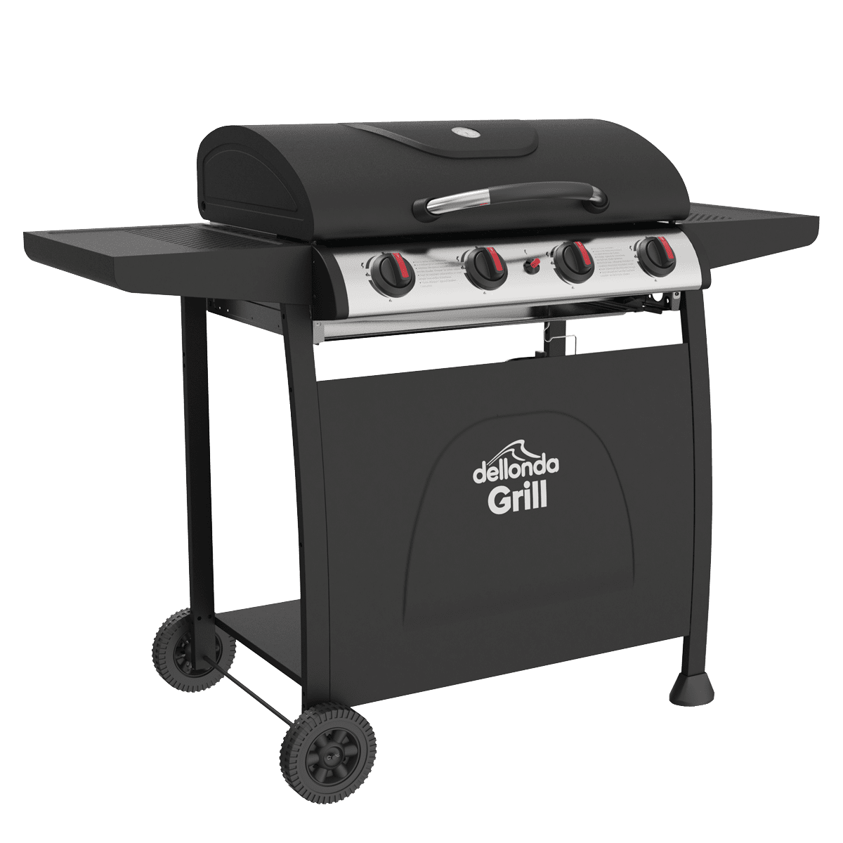 Sealey DG15 Dellonda 4 Burner Gas BBQ Grill with Piezo Ignition & Thermo
