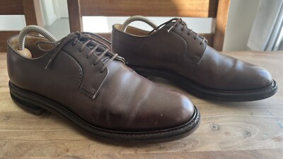 Church’s Woodbridge Mens Brown Calf Leather Derby Shoes F Made In  England UK