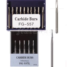 Dental Surgical Tungsten Carbide Steel Burs FG-557 Straight Fissure Cylinderical