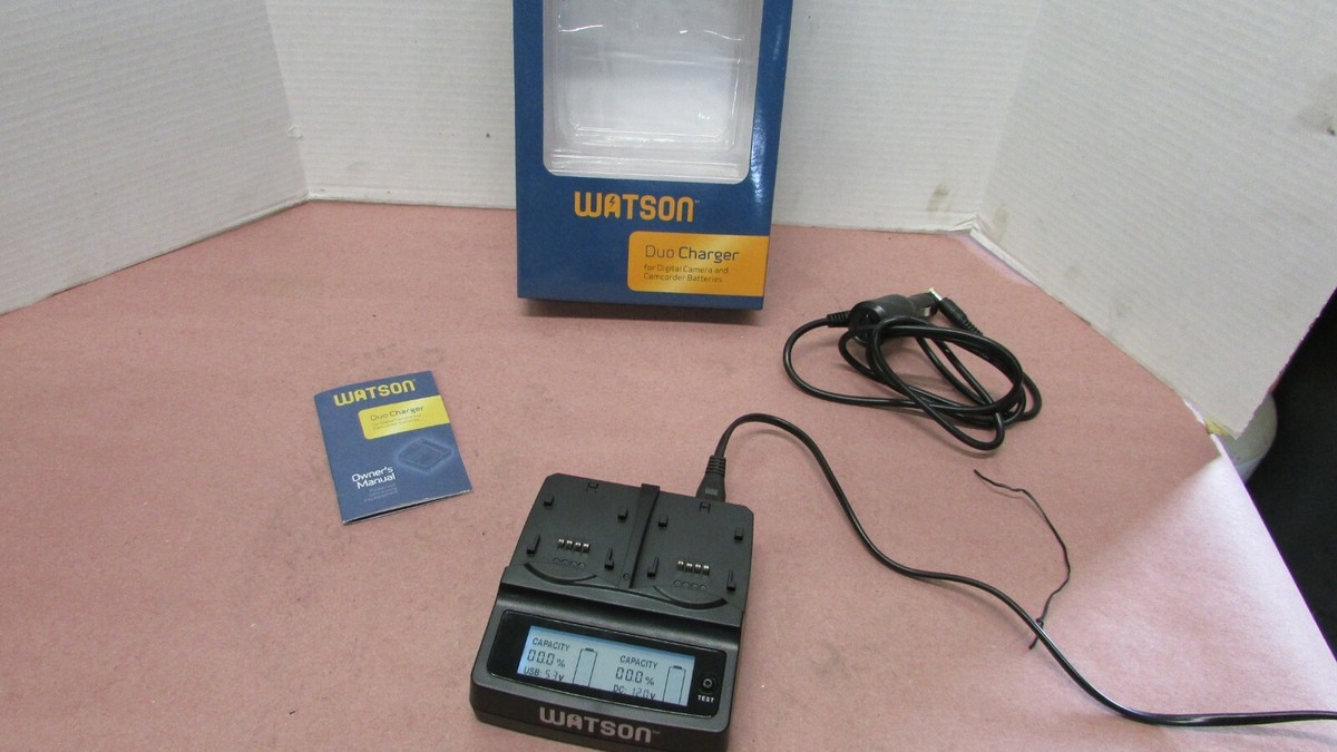 Watson Duo LCD Charger for Canon LP-E6 Two LP-E6 LP-E6N Battery