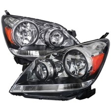 For 05-07 Honda Odyssey Headlights Chrome Housing Amber OE Halogen Models