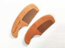 Customize Logo-Peach wood fine tooth combs for men beard women hair pocket size
