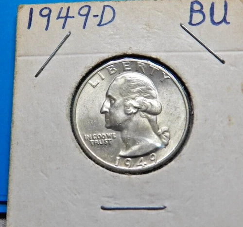 1949-d washington quarter BU