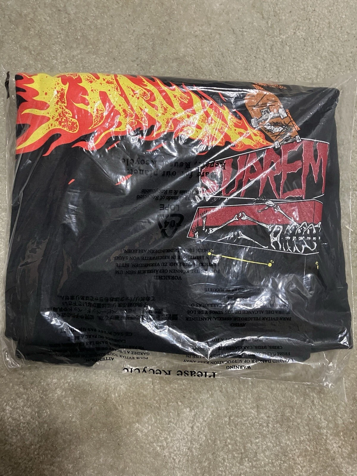 TEE SHIRT NOIR SUPREME/THRASHER BACK TAIL TAILLE XL FW24 SEMAINE 6 (100% AUTHENTIQUE) NEUF