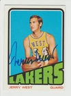 JERRY WEST - HOF Lakers Signed Autographed Auto 1972-73 Topps #75