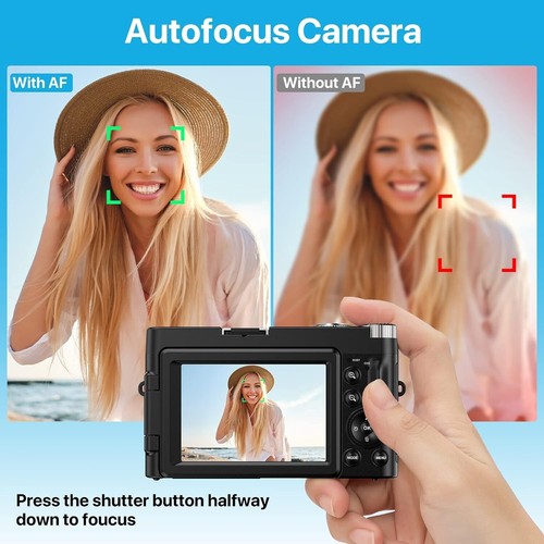 Digital Camera 4K 48MP 60FPS Vlogging Camcorder HDMI 18X Zoom w/32GB SD Card - Picture 3 of 8