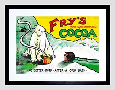 85835 DRINK COCOA POWDER POLAR BEAR ICE STEAM FOOD Decor Wall Print Poster