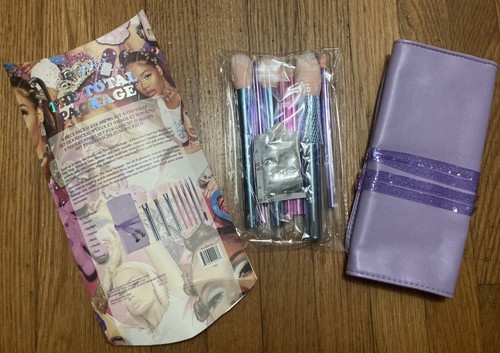 NEW IGGY X BH THE TOTAL PACKAGE 8 PIECES MAKE-UP EYE BRUSHES SET BRUSH HOLDER💜 - Picture 2 of 12