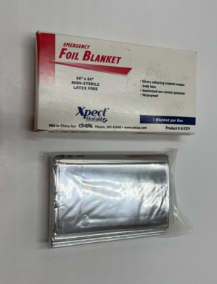 QTY 154) Xpect First Aid Emergency Foil Blanket 619279, 54
