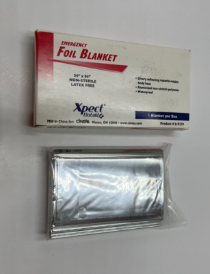 QTY 154) Xpect First Aid Emergency Foil Blanket 619279, 54