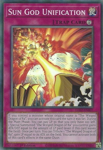 Wing Dragon of Ra the god of sun. GOD card