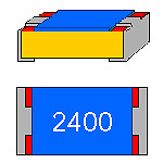 SMD-Widerstand  240 Ohm 1% 0,125 W Bauform 0805 gegurtet