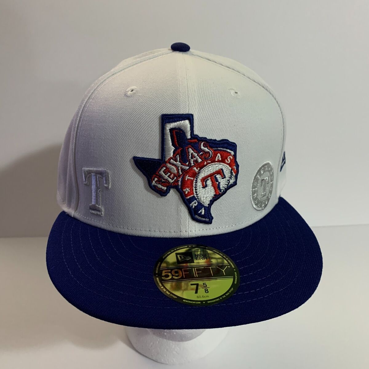 New Era 59Fifty Fitted Hat MLB Texas Rangers White / Navy State 