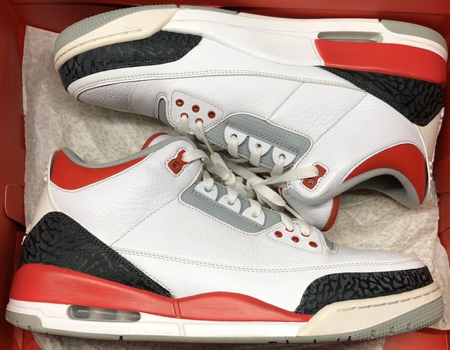 jordan retro 3 red and white