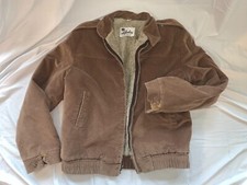 VTG 70s/80s Lakeshire Sherpa "Fur" Lined Brown Full Zip Jacket L/XL Made in USA
