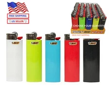 CHOOSE QUANTITY- **RANDOM COLORS**  CLASSIC BIC CIGARETTE  LIGHTERS,FULL SIZE
