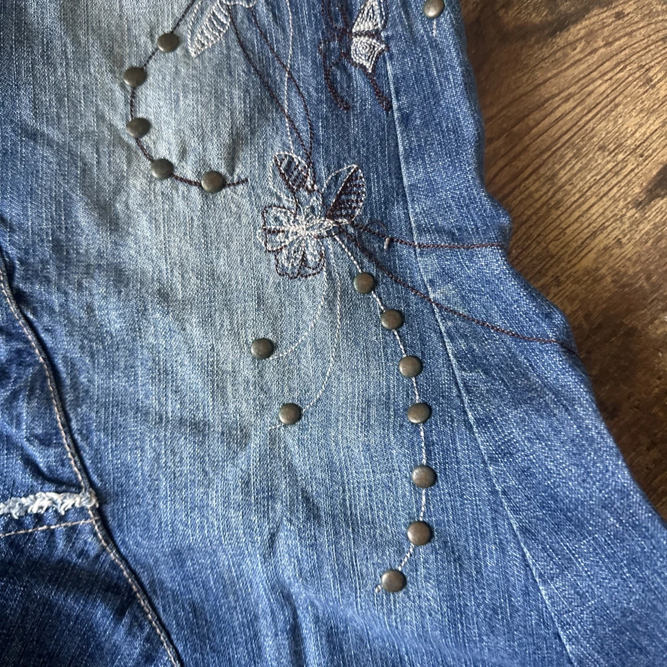 Falda vaquera vintage Y2K descolorida Glory talla 12 Foto 4 de 4