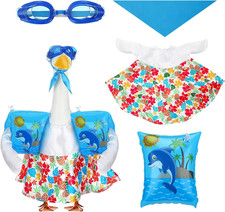 Porch Summer Goose Outfit 23 Inch Hawaiian Luau Goose Outfit Lawn Porch Swimming