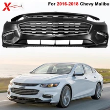 Front Bumper Cover Fascia & Grille Kit For Chevy Malibu 2016-2018 84042375