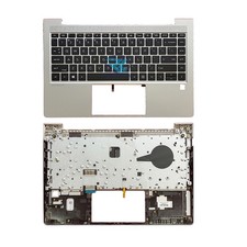 For HP ProBook 440 445 G8 Palmrest Backlit Keyboard Touchpad M23769-001 Silver