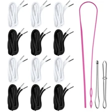 12 Pcs Drawstring Cord, 60 Inch Hoodie String Replacement, Draw String with T...