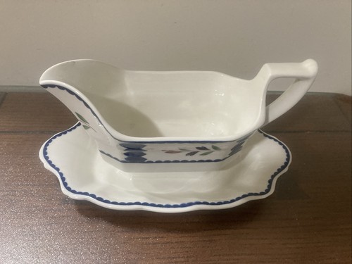 ADAMS China LANCASTER Gravy Boat with Attached Underplate - Picture 2 of 5