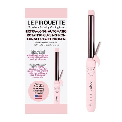 L'ANGE HAIR Le Pirouette Hair Curling Iron, 25mm Titanium Self-Rotating Barrel,