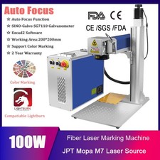 JPT 100W Mopa Fiber Laser Marking Machine Jewelry Laser Engrave Silver Metal