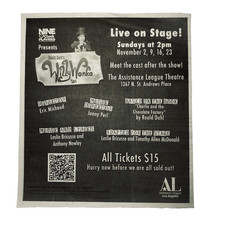Newsprint Ad 2025 Theater Music Stage Play Willy Wonka Ephemera Collectors Paper