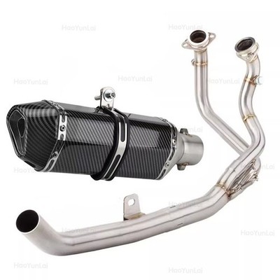 For Honda CRF1100L Africa Twin 20-23 Exhaust Header Link Pipe 370mm Muffler Tips