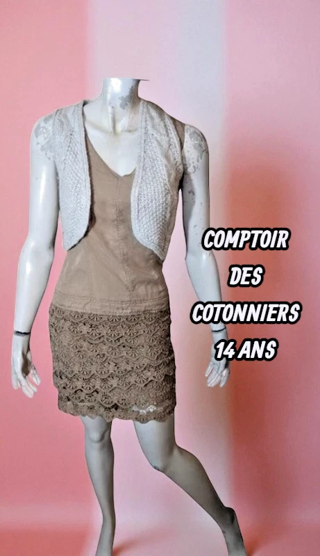 Gilet Femme Comptoir Des Cotonniers Noir Taille L - Occasion Très Bon État