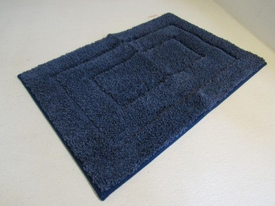 Dexi Sweet Home Bath Rug 24in x 16in Navy Non-Slip Absorbent Polyester