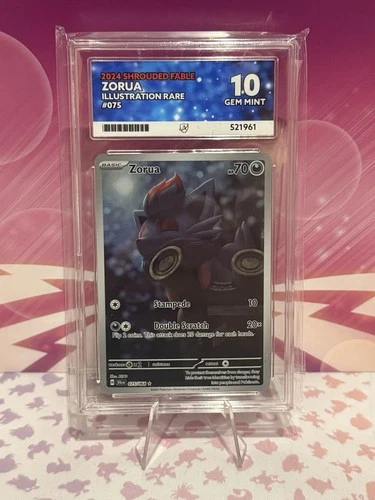 Pokemon TCG Zorua 075/064 Illustration Rare Holo Shrouded ACE 10 Gem Mint