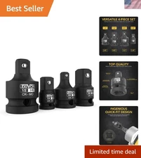 4-Piece Impact Socket Adapter Set | Durable Chrome Molybdenum Steel - LX-112